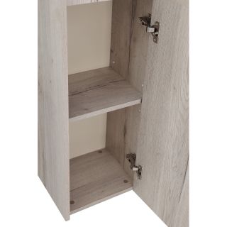 Шкаф-пенал подвесной BelBagno с двумя распашными дверцами с доводчиками, с двумя полками, правост. Rovere Galifax Bianco, 330x300x1600, KRAFT-1600-2A-SC-RGB-R дуб светлый