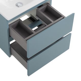 База под раковину BelBagno подвесная с фрезерованными ручками по всей длине фасада с 2 выкатн. ящ.500x395x500,39-500/390-2C-SO-AO голубой матовый