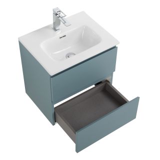 База под раковину BelBagno подвесная с фрезерованными ручками по всей длине фасада с 2 выкатн. ящ.500x395x500,39-500/390-2C-SO-AO голубой матовый