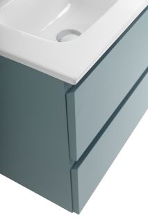 База под раковину BelBagno подвесная с фрезерованными ручками по всей длине фасада с 2 выкатн. ящ.500x395x500,39-500/390-2C-SO-AO голубой матовый