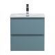 База под раковину BelBagno подвесная с фрезерованными ручками по всей длине фасада с 2 выкатн. ящ.500x395x500,39-500/390-2C-SO-AO голубой матовый