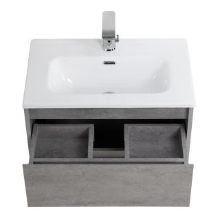 База под раковину BelBagno подвесная с двумя выкатными ящиками, Cemento Grigio, 500х390x500, 39-500/390-2C-SO-CG цемент серый