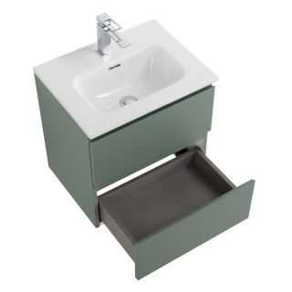 База под раковину BelBagno подвесная с фрезерованными ручками по всей длине фасада с 2 выкатн. ящ. ,500x395x500,39-500/390-2C-SO-СO бежевый матовый