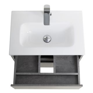 База под раковину BelBagno напольная с фрезерованными ручками по всей длине фасада с двумя выкатными ящиками, Rovere Tabacco, 605х390x840, KRAFT39-600 табачный дуб