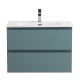 База под раковину BelBagno подвесная с фрезерованными ручками по всей длине фасада с 2 выкатн. ящ.700x395x500,39-700/390-2C-SO-AO голубой матовый