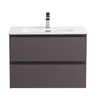 База под раковину BelBagno подвесная с фрезерованными ручк. по всей дл. фасада с 2 выкатн. ящ.700x395x500,39-700/390-2C-SO-GSO темно-серый матовый