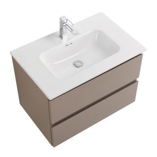 База под раковину BelBagno подвесная с фрезерованными ручками по всей длине фасада с 2 выкатн. ящ. 700x395x500,39-700/390-2C-SO-СO бежевый матовый