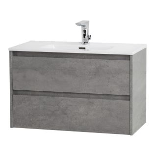 База под раковину BelBagno подвесная с двумя выкатными ящиками, Cemento Grigio, 800х390x500, KRAFT 39-800/390-2C-SO-CG цемент серый