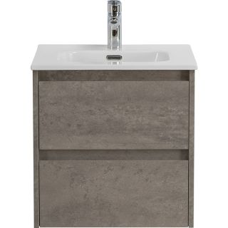 База под раковину BelBagno подвесная с двумя выкатными ящиками, Cemento Grigio, 500x460x500, KRAFT-500-2C-SO-CG цемент серый