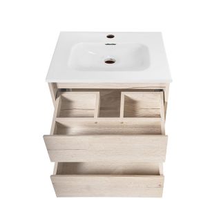 База под раковину BelBagno подвесная с двумя выкатными ящиками, Rovere Galifax Bianco, 500x460x500, KRAFT-500-2C-SO-RGB дуб светлый