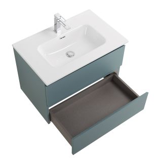 База под раковину BelBagno подвесная с фрезерованными ручками по всей длине фасада с двумя выкатн. ящ.,  600x455x500, KRAFT-600-2C-SO-AO голубой матовый