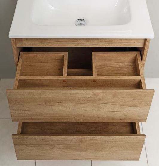 Тумба под раковину BelBagno подвесная 60x50см Rovere Nebrasca Nature KRAFT-600-2C-SO-RNN