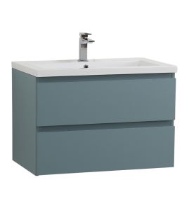 База под раковину BelBagno подвесная с фрезерованными ручками по всей длине фасада с двумя выкатн. ящ 750x455x500, KRAFT-750-2C-SO-AO голубой матовый