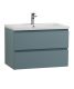 База под раковину BelBagno подвесная с фрезерованными ручками по всей длине фасада с двумя выкатн. ящ 750x455x500, KRAFT-750-2C-SO-AO голубой матовый