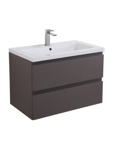 База под раковину BelBagno подвесная с фрезерованными ручками по всей длине фасада с двумя выкатн. ящ. 750x455x500,KRAFT-750-2C-SO-GSO темно-серый матовый