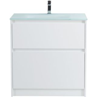 База под раковину BelBagno напольная с фрезерованными ручками по всей длине фасада с двумя выкатн. ящ., Bianco Opaco, 800x460x840, KRAFT-800-2C-PIA-BO  белый матовый