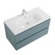 База под раковину BelBagno подвесная с фрезерованными ручками по всей длине фасада с двумя выкат. ящ., 900x455x500, KRAFT-900-2C-SO-AO голубой матовый