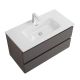 База под раковину BelBagno подвесная с фрезерованными ручками по всей длине фасада с двумя выкатн. ящ.,900x455x500, KRAFT-900-2C-SO-GSO темно-серый матовый