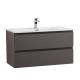 База под раковину BelBagno подвесная с фрезерованными ручками по всей длине фасада с двумя выкатн. ящ.,900x455x500, KRAFT-900-2C-SO-GSO темно-серый матовый