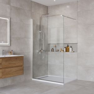 Душевая перегородка BelBagno KRAFT-L-1-110-C-Cr хром
