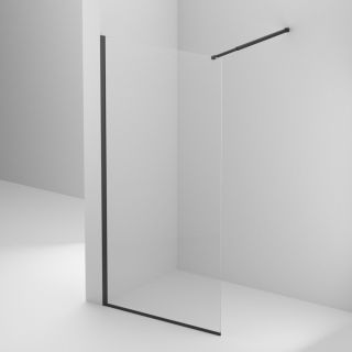 Душевая перегородка BelBagno KRAFT-L-1-120-C-NERO черный матовый