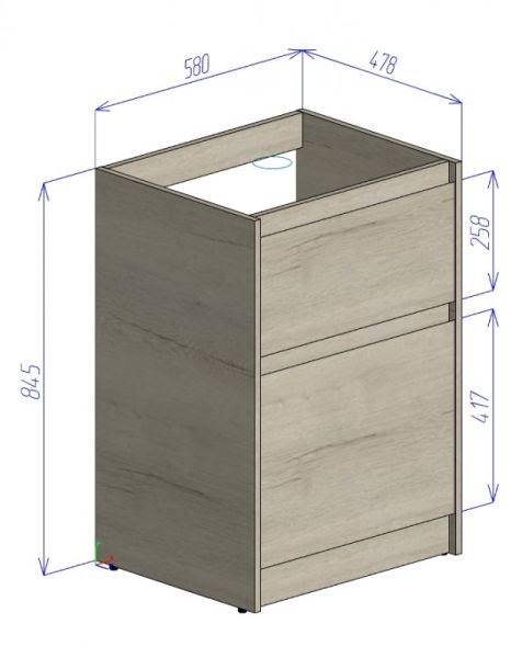Тумба под раковину BelBagno напольная 60x85см Bianco Opaco KRAFT-LVD-580/1200-2C-PIA-BO