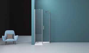 Душевой уголок BelBagno KRAFT-P-1-100-C-Cr-R хром