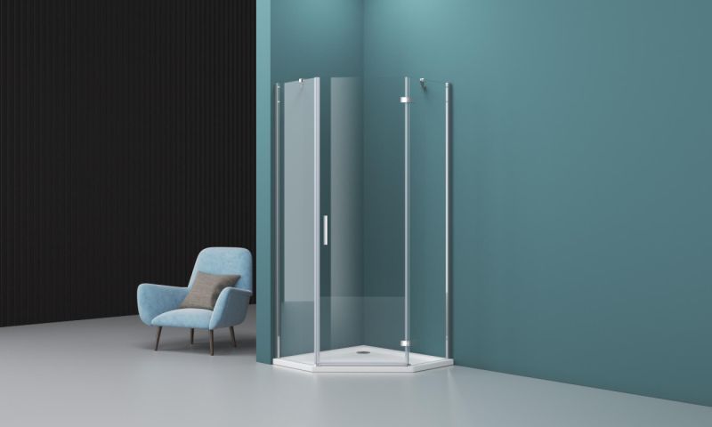 Душевой уголок BelBagno KRAFT-P-1-100-C-Cr-R хром Душевой уголок BelBagno KRAFT-P-1-100-C-Cr-R хром