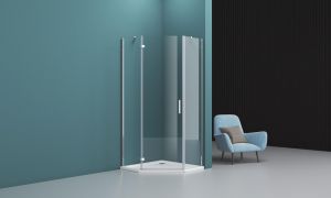 Душевой уголок BelBagno KRAFT-P-1-90-C-Cr-L хром