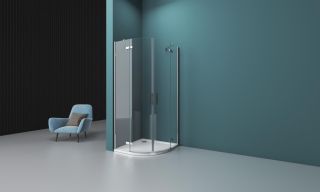 Душевой уголок BelBagno KRAFT-R-2-100-C-Cr хром