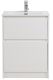 База под раковину BelBagno напольная с фрезерованными ручками по всей длине фасада с двумя выкатными ящиками, Bianco Opaco, 705х390x840, KRAFT39-700/3 белый матовый