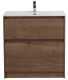 База под раковину BelBagno напольная с фрезерованными ручками по всей длине фасада с двумя выкатными ящиками, Rovere Tabacco, 705х390x840, KRAFT39-700  табачный дуб