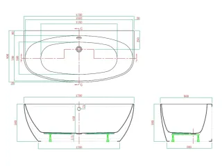 Акриловая ванна VagnerPlast Benin KRBV178BEN9X-64 170x70см белый Акриловая ванна VagnerPlast Benin KRBV178BEN9X-64 170x70см белый