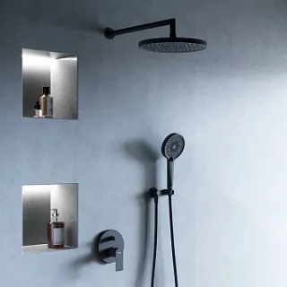 Встраиваемая душевая система Damixa Apollo 947520300 со смесителем черный Встраиваемая душевая система Damixa Apollo 947520300 со смесителем черный