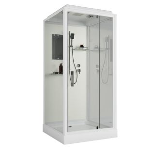 Душевая кабина Niagara Standart ST80/15Q 80x80 см профиль белый стекло прозрачное