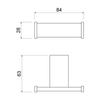 Крючок двойной Timo Torne 43012/17 золото матовое