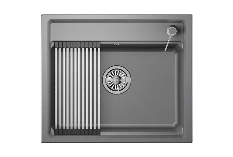 Мойка кухонная Granula Kitchen Space 6003, АЛЮМИНИУМ