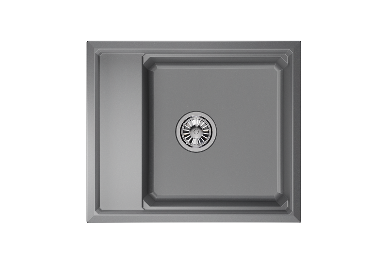 Мойка кухонная Granula Kitchen Space 6004, АЛЮМИНИУМ