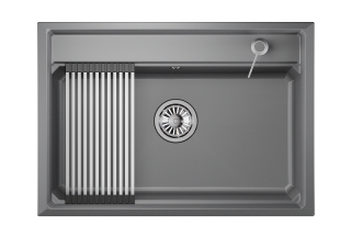 Мойка кухонная Granula Kitchen Space 7301, АЛЮМИНИУМ Мойка кухонная Granula Kitchen Space 7301, АЛЮМИНИУМ