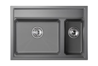 Мойка кухонная Granula Kitchen Space 7302, АЛЮМИНИУМ Мойка кухонная Granula Kitchen Space 7302, АЛЮМИНИУМ