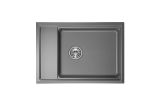 Мойка кухонная Granula Kitchen Space 7305, АЛЮМИНИУМ Мойка кухонная Granula Kitchen Space 7305, АЛЮМИНИУМ