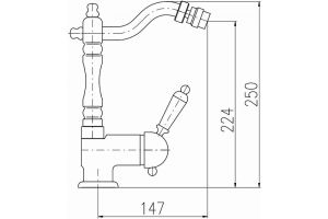 Смеситель для биде Rav Slezak Labe L408.5/9SM бронза
