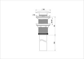 Донный клапан для раковины Wonzon & Woghand WW-88SS04-MB чёрный матовый Донный клапан для раковины Wonzon & Woghand WW-88SS04-MB чёрный матовый