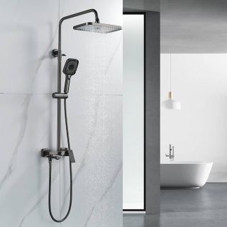 Душевая стойка Shevanik S9636T оружейная сталь Душевая стойка Shevanik S9636T оружейная сталь
