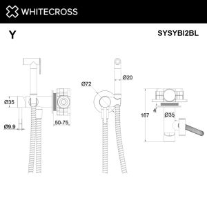 Гигиенический душ WHITECROSS Y SYSYBI2CPB брашированная медь