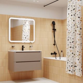 Смеситель для ванны с душем IDDIS Ray RAYBL02i02WA чёрный матовый