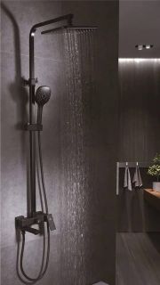 Душевая стойка Rose R2836H чёрный матовый Душевая стойка Rose R2836H чёрный матовый