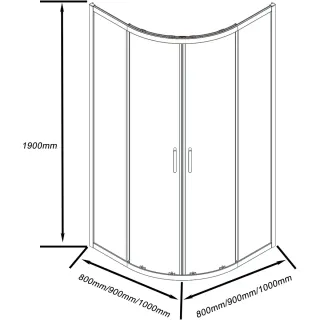 Душевое ограждение Good Door Cube R-100-C-CH КУ00003 100*100 профиль хром стекло прозрачное