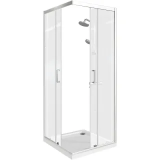 Душевое ограждение Good Door Cube CR-80-C-CH КУ00004 80*80 профиль хром стекло прозрачное