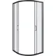 Душевое ограждение Good Door Cube R-80-C-B КУ00016 80*80 профиль черный матовый стекло прозрачное